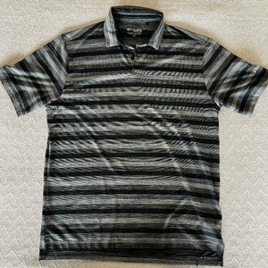 Columbia gray stripe golf polo - large